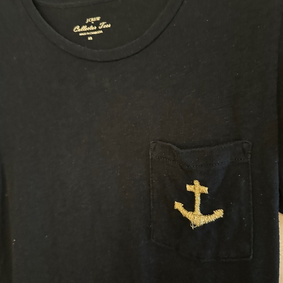 J.Crew Collectors Tee, Embroidered Anchor on Pocket, Summer, Casual - Picture 3 of 5